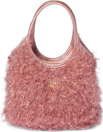 Miu Miu Ivy lurex shopper - Roze