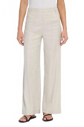 Lyss&eacute; Gabriela Hi-Waist Pintuck Wide Leg Pant In Flax Linen
