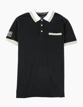 Armani Jeans Mens Armani Jeans Front Pocket S/s Polo Black - Size: 38
