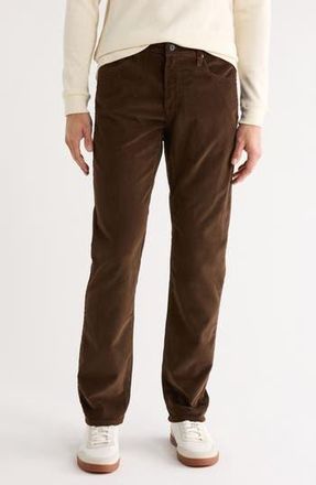 AG - Adriano Goldschmied Mens Tellis Slim Fit Corduroy Five Pocket Pants in Earth Brown at Nordstrom Rack, Size 34 X 32