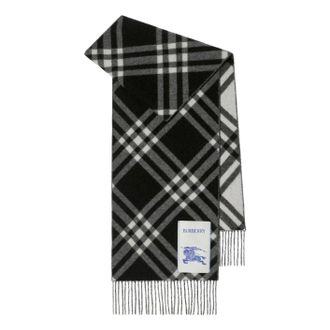 Burberry Check Cashmere Scarf Black 8099650
