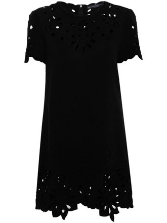 Ermanno Scervino Womens Embroidered Cotton Short Dress