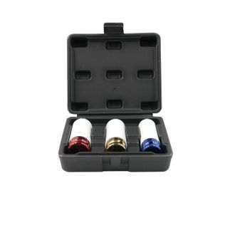 OEM Juego De 3 Vasos De Impacto De 1/2 (17/19/21 Mm) - Accionamiento Cuadrado - Para Llaves De Impacto Y Destornilladores De Impacto