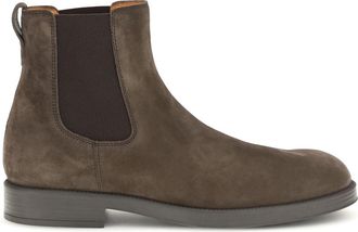 Tod's Mens Chelsea Boots Suede Dark Brown Calf Leather