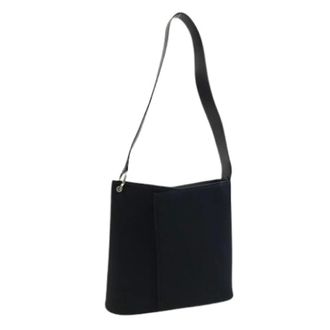 Ferragamo Pre-owned Shoulder Bags, female, Black, Size: ONE SIZE Pre-owned Nylon Shoulder Bag