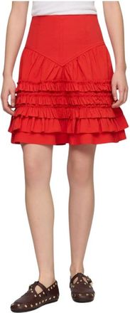 Ganni Mujer, Faldas, Rojo, Talla: M