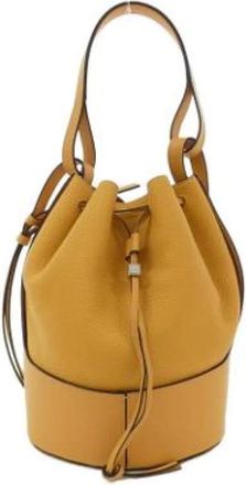 Loewe Pre-owned Bucket Bags, female, Yellow, Size: ONE SIZE Pre-owned Leather handbags