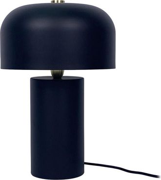 Relaxdays L&aacute;mpara De Mesa Relaxdays, Dise&ntilde;o Champi&ntilde;&oacute;n, Metal, E14, L&aacute;mpara De Noche Con Cable, 40 X 25 Cm, Negra