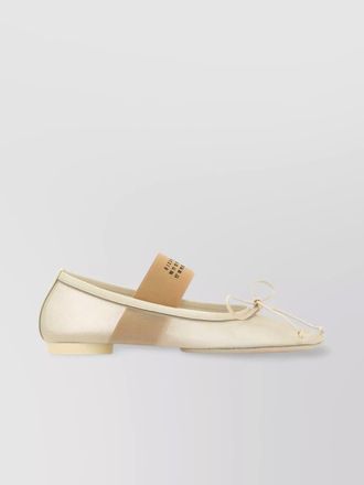 Maison Margiela mesh ballerinas with transparent sole and bow