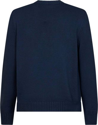 Prada Mens Cotton Crewneck Sweater Blue