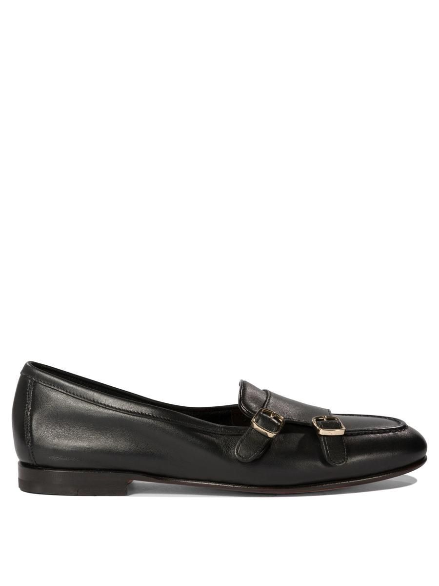 ローファー・オックスフォード SANTONI Woman Loafers Beige WUYA58856TISNPYL E55 Santoni Women's beige leather penny loafer | REVERSIBLE