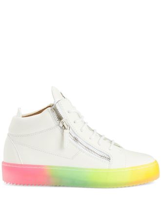 Giuseppe Zanotti Sneakers Kriss con suola arcobaleno - Bianco