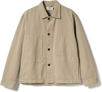 Elvine Hamse Garment Dyed Twill Jacket - Heren - Zomerjassen - Bruin - XL - Katoen - Jassen