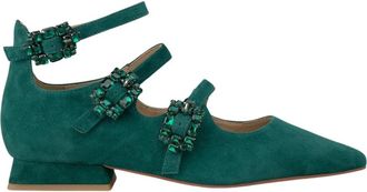 Alma En Pena Scherpe schoengesp - Dames - Ballerinas - Groen - 37 EU - Schoenen