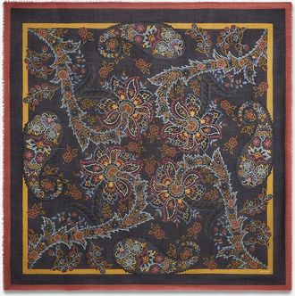 Etro Bedrucktes Halstuch aus Seide und Kaschmir Paisley Ramage