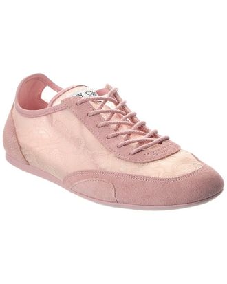 Jimmy Choo London Sunny Lace & Leather Sneaker