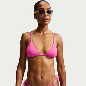 Nike Womens Swim Effortless Essential Triangle Bikini Top in Pink | NESSF239-655