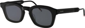 Thom Browne Stijlvolle zonnebril voor ultieme zonbescherming - Heren - Zonnebrillen - Zwart - 48 MM - Accessoires