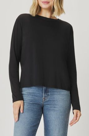 Splendid Lila Long Sleeve Cotton Top in Black at Nordstrom, Size X-Small