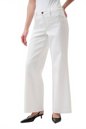 Joseph Ribkoff Classic Wide-Leg Stretch Jeans In White