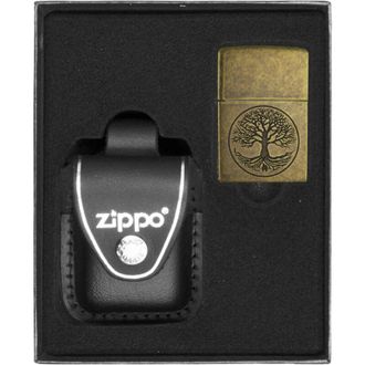 OEM Juego De Encendedores Zippo Tree Of Live, Lat&oacute;n Antiguo, Set De Regalo N.&ordm; 3