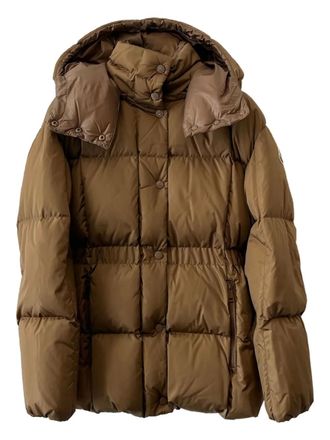 Moncler hooded quilted jacket - Brown