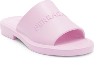 Ferragamo Giuneva Logo Slide Sandal in Pink at Nordstrom Rack, Size 7