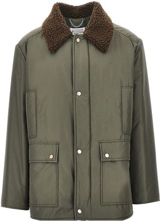 Maison Margiela Padded jacket with shearling-effect collar Man 50