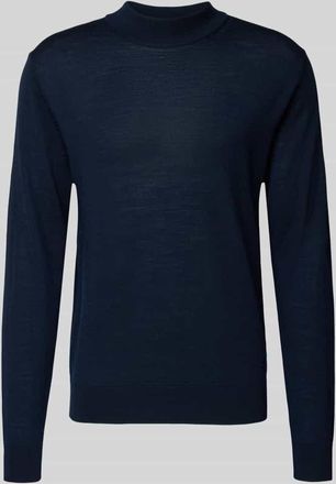 Manuel Ritz Strickpullover aus Merinowolle in Marine, Größe XXL