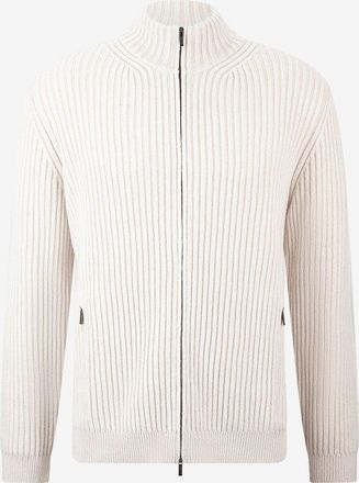 Maurizio Baldassari Gerippter Cardigan aus Kaschmir Schurwolle und Viskose