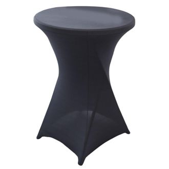 OEM 1 Unidad De Mantel El&aacute;stico Redondo De Spandex Con Barras - Negro