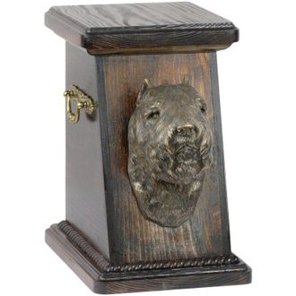 OEM Bouvier Des Flandres - Urna Para Cenizas De Perro, Elegante Urna Con Estatuilla, Urna Conmemorativa Con Busto De Perro De Art-dog