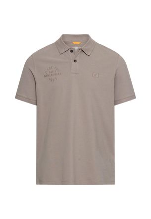 Camel Active Poloshirt CAMEL ACTIVE, Herren, Gr. 4XL, stone grau, Piqu&eacute;, Obermaterial: 100% Baumwolle, bestickt, unifarben, normal h&uuml;ftbedeckend, Rundhals, B&uuml;ndche