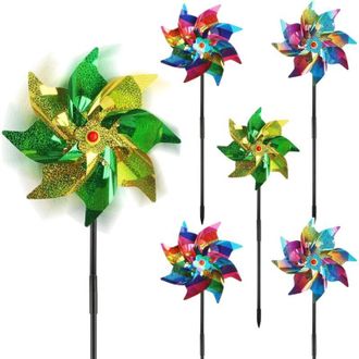 OEM Molino Repelente De Aves, Juego De 12 Molinos Reflectantes, Para Jard&iacute;n Exterior, Repelente De Aves Para Proteger Jardines, Huertos Y Patios (24 Cm)