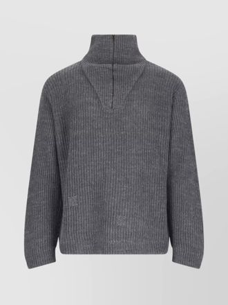Maison Margiela high collar zip detail sweater