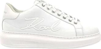 Karl Lagerfeld Signature Kapri Sneakers - Heren - Sneakers - Wit - 40 EU - Leer - Schoenen