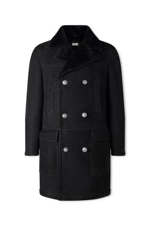 Brunello Cucinelli Double-Breasted Shearling Coat