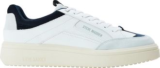 Steve Madden Heren Orlando leren sneakers (Wit, Marine)