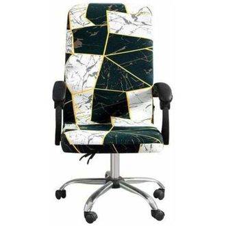 OEM Funda El&aacute;stica Extra&iacute;ble Para Silla De Oficina, Estilo Simple, Con Patr&oacute;n Geom&eacute;trico, Para Sill&oacute;n De Oficina, Protector El&aacute;stico Para Silla De Computa
