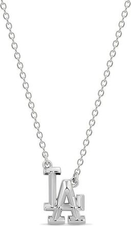 Luv AJ x The MLB Los Angeles Dodgers Logo Charm Necklace in Silver at Nordstrom