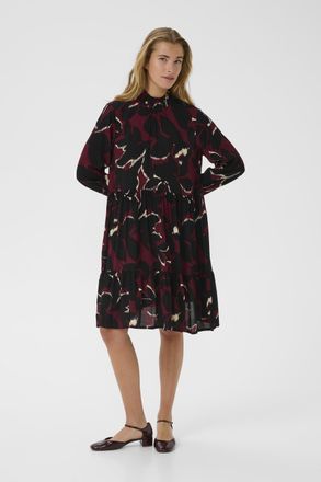 Kaffe Jurk KAlinda Loose fit bordo