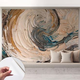 Tulup Carta Da Parati Autoadesiva - Fotomurale - Decorazione Parete - Stile Elegante - Decorazione Casa - Vortici Colorati 208x146 Cm