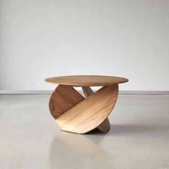 Tikamoon Mesa de centro de teca maciza, modelo peque&ntilde;o