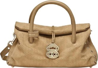 Zanellato Kleine 220 Handtas - Dames - Handtassen - Beige - ONE Size - Leer - Tassen