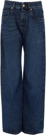 Brunello Cucinelli Wide-leg Jeans - Dames - Loose Fit Jeans - Blauw - M - Katoen - Jeans