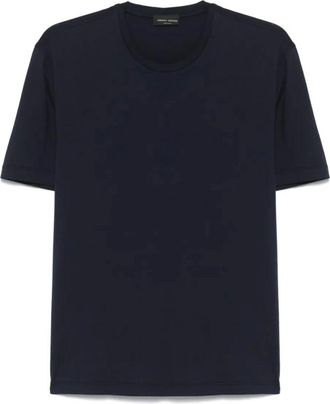 Roberto Collina Hombre, Camisetas, Azul, Talla: L