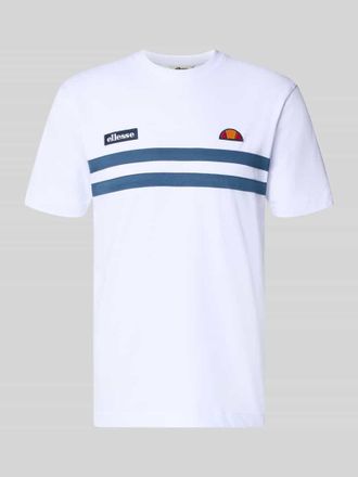 Ellesse T-Shirt mit Label-Stitchings Modell VENIRE in Weiss, Gr&ouml;&szlig;e XXL