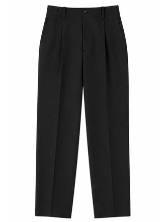 Golden Goose High Waist Front Pleats Virgin Wool Trousers Pants