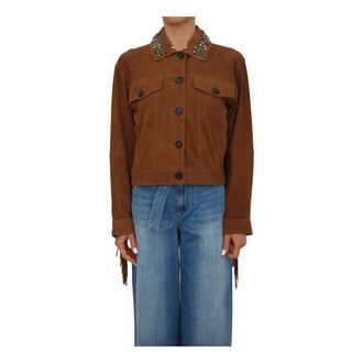 Ermanno Scervino Giubbino - female - Ermanno Scervino - Leather Jackets - Brown - XS - Jackets
