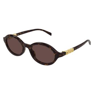 Gucci Gg2153S Ovale Zonnebril - Dames - Accessoires - Bruin - Maat: 51 MM Nylon